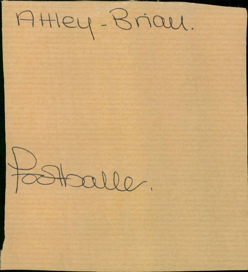 Brian Attley - Vintage Photograph