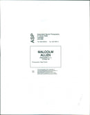 Malcolm Allen - Vintage Photograph