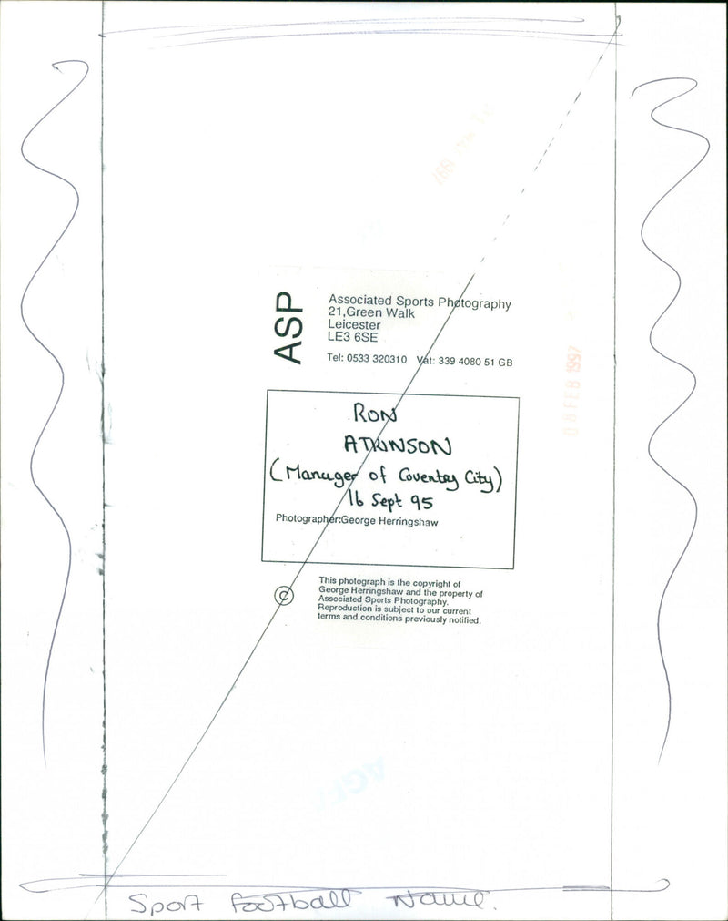 Ron Atkinson - Vintage Photograph