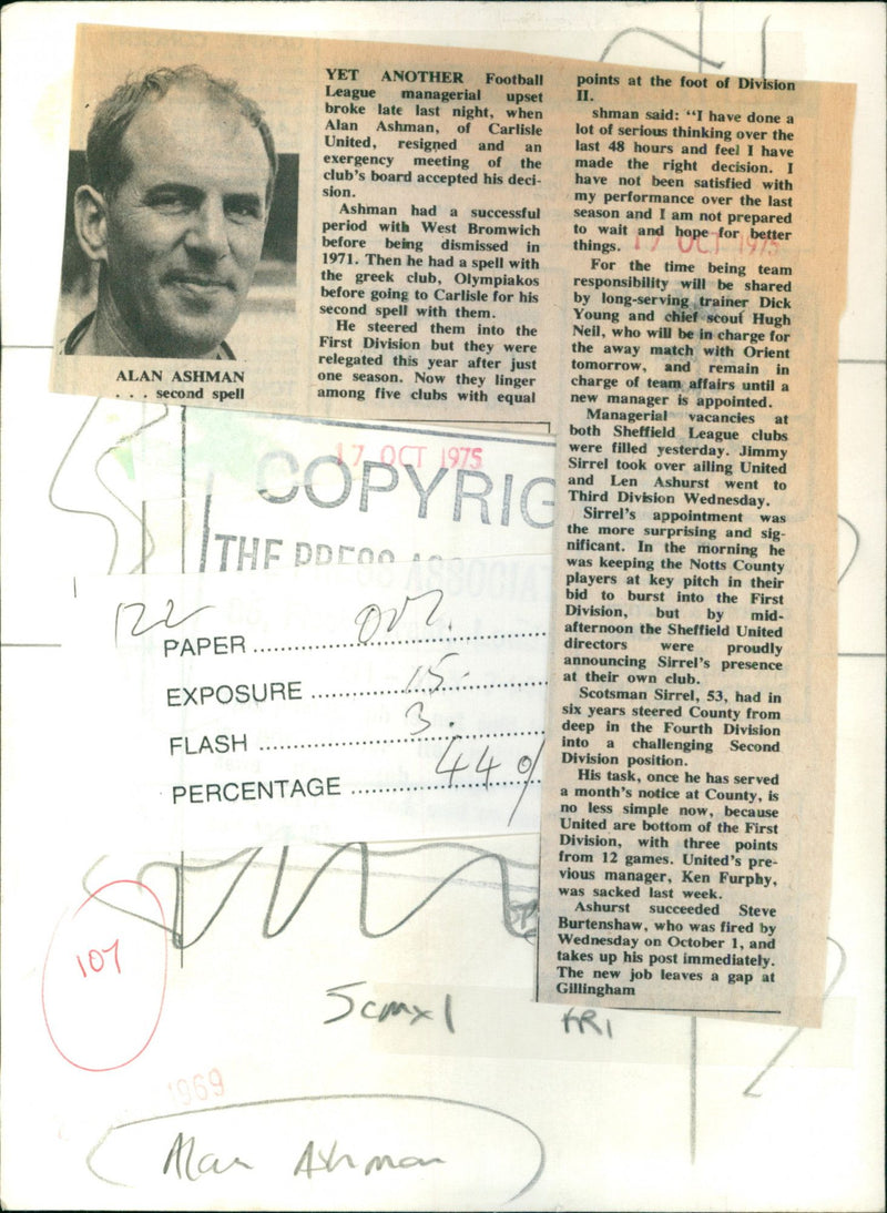 Alan Ashman - Vintage Photograph