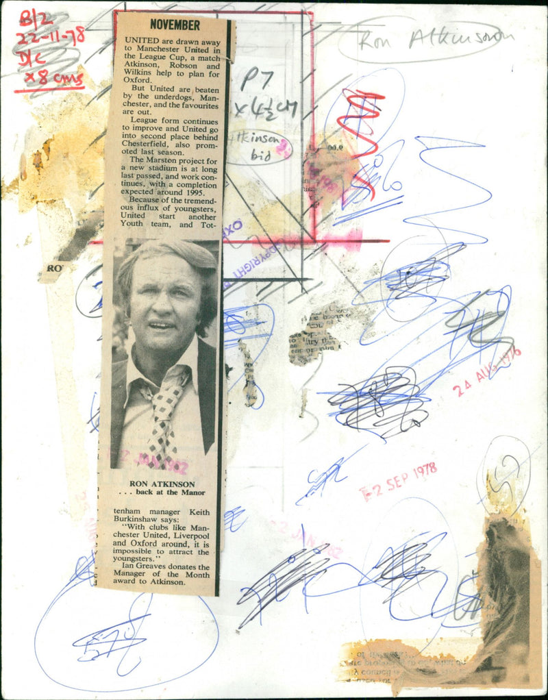 Ron Atkinson - Vintage Photograph