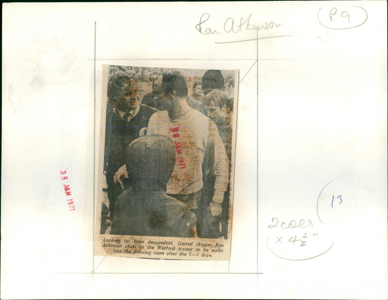 Ron Atkinson - Vintage Photograph