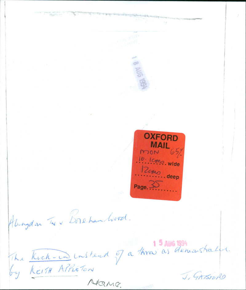 Keith Appleton - Vintage Photograph