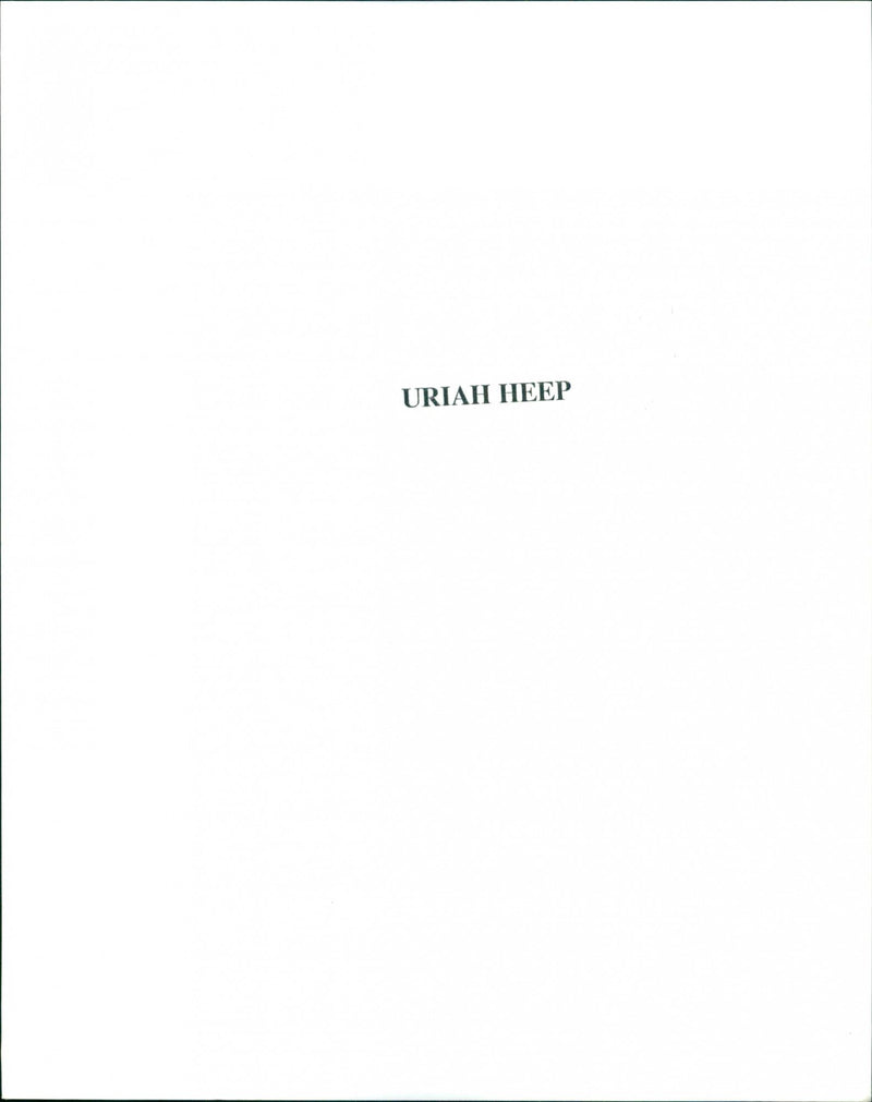 Uriah Heep - Vintage Photograph