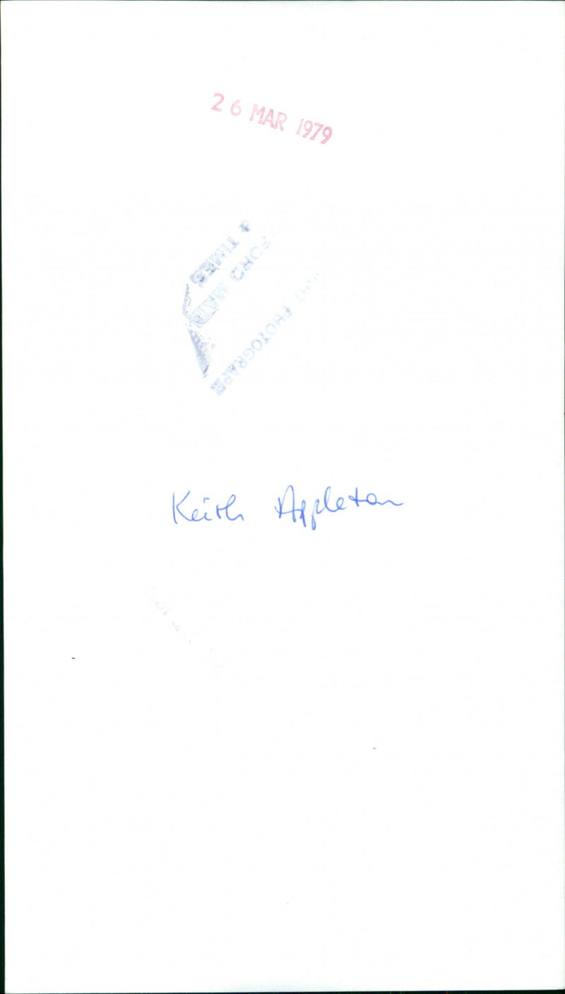Keith Appleton - Vintage Photograph
