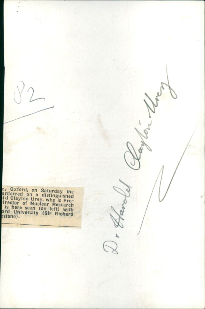 Harold Clayton Urey - Vintage Photograph