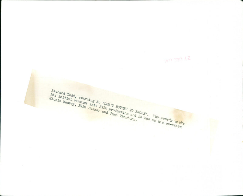 Richard Todd - Vintage Photograph