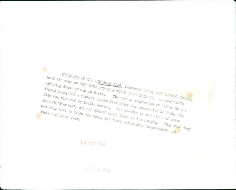 Richard, Todd, Laurence Harvey, Richard Harris - Vintage Photograph