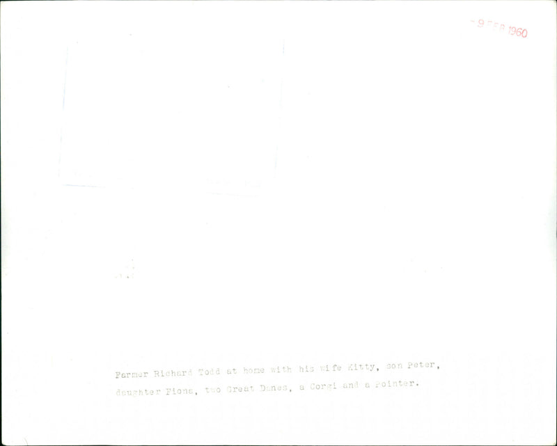 Richard Todd with his family - Vintage Photograph