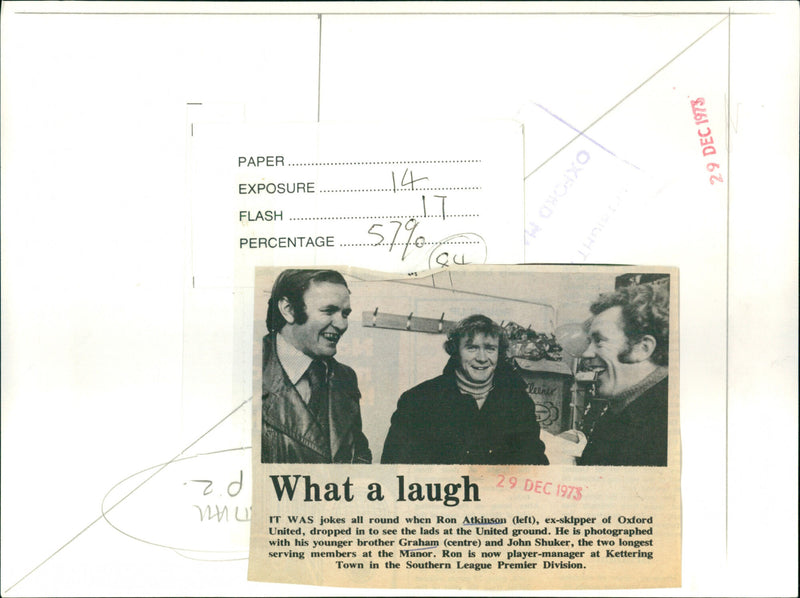 Graham Atkinson with his  Brother Ron and John Shuker - Vintage Photograph
