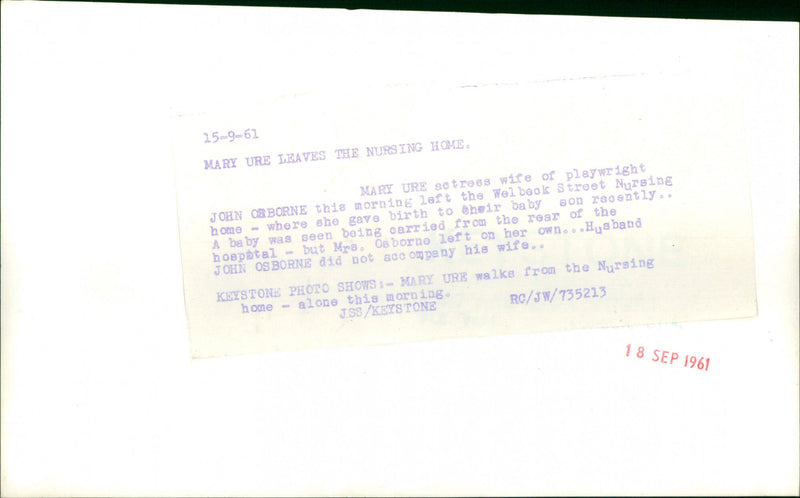 Mary Ure - Vintage Photograph