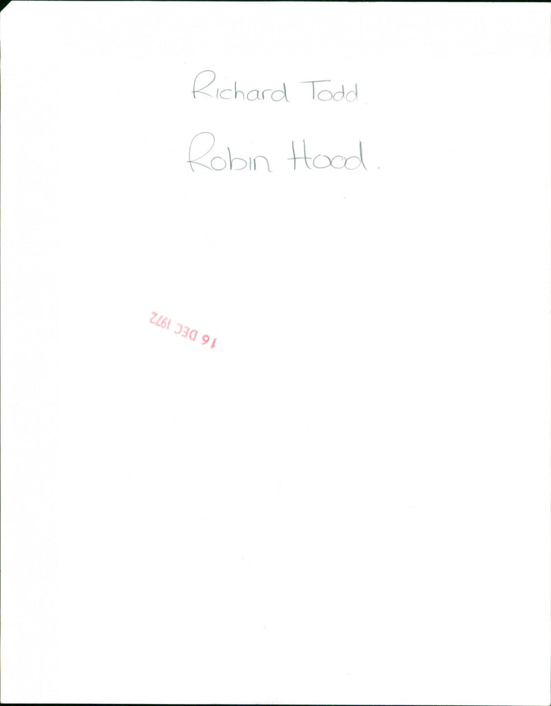 Richard Todd - Vintage Photograph