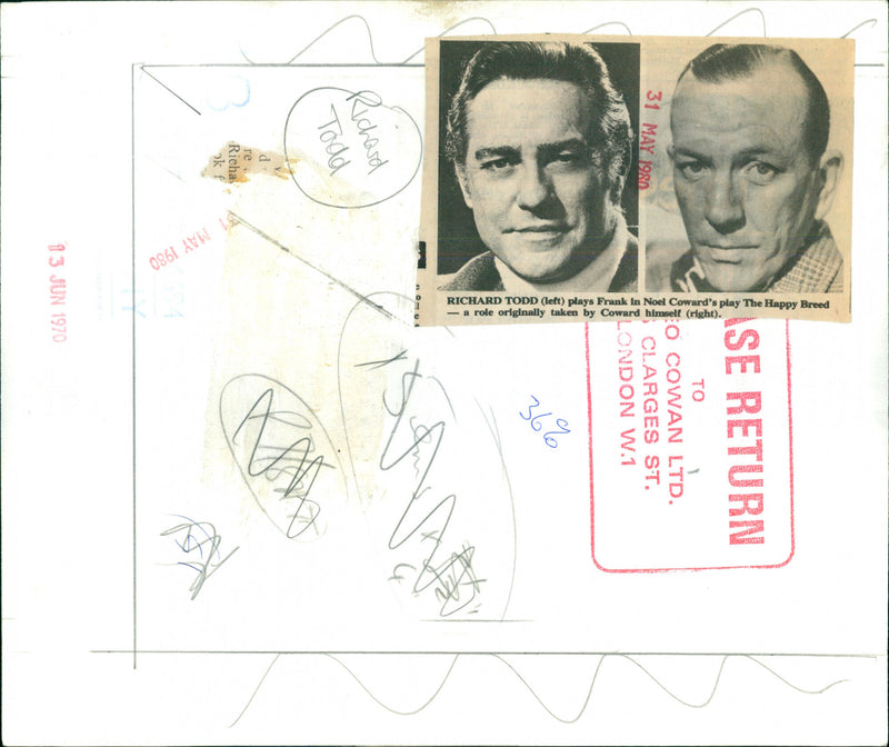 Richard Todd - Vintage Photograph