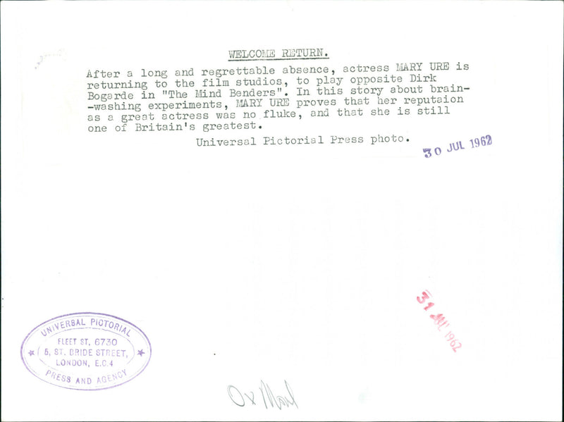 Mary Ure - Vintage Photograph