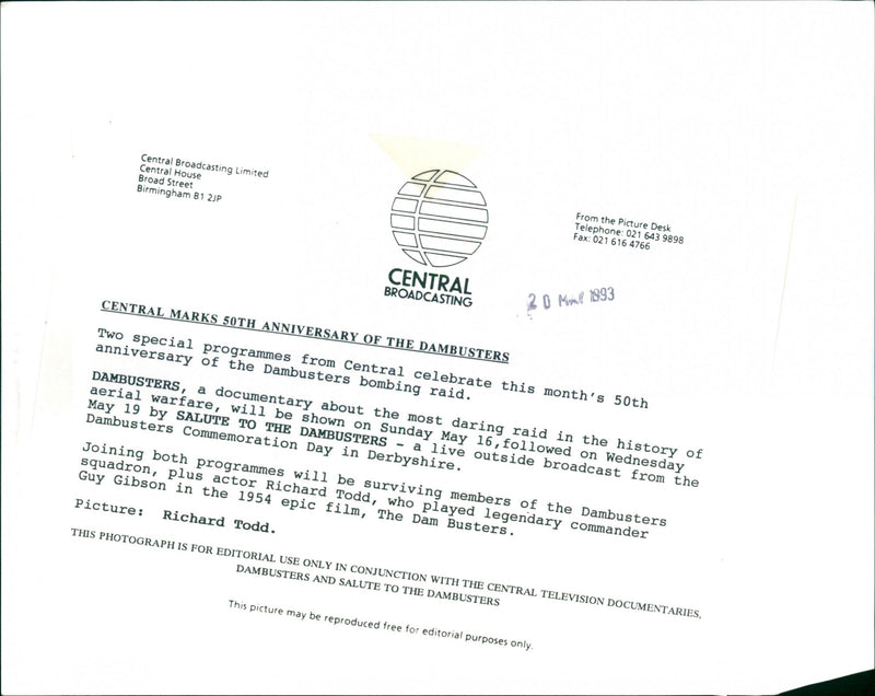 Richard Todd - Vintage Photograph