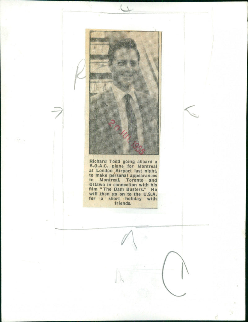 Richard Todd - Vintage Photograph