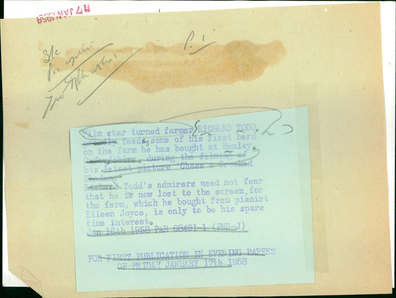 Richard Todd - Vintage Photograph