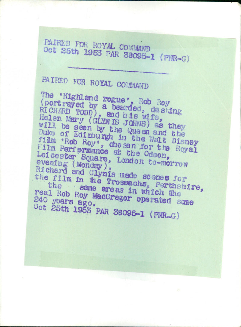 Richard Todd and Glynis Johns - Vintage Photograph