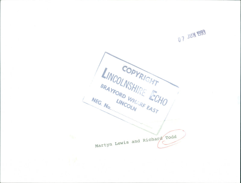 Martyn Lewis and Richard Todd - Vintage Photograph