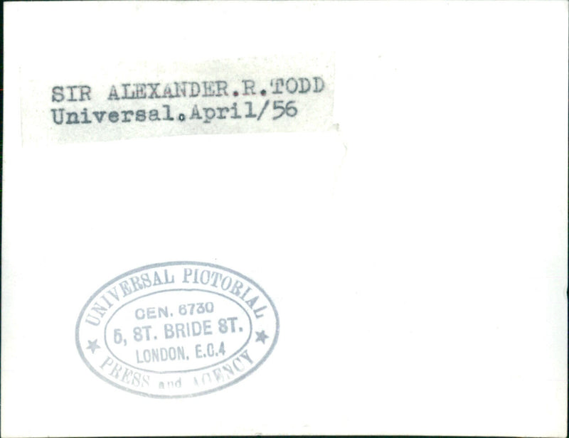 Sir Alexander Todd - Vintage Photograph
