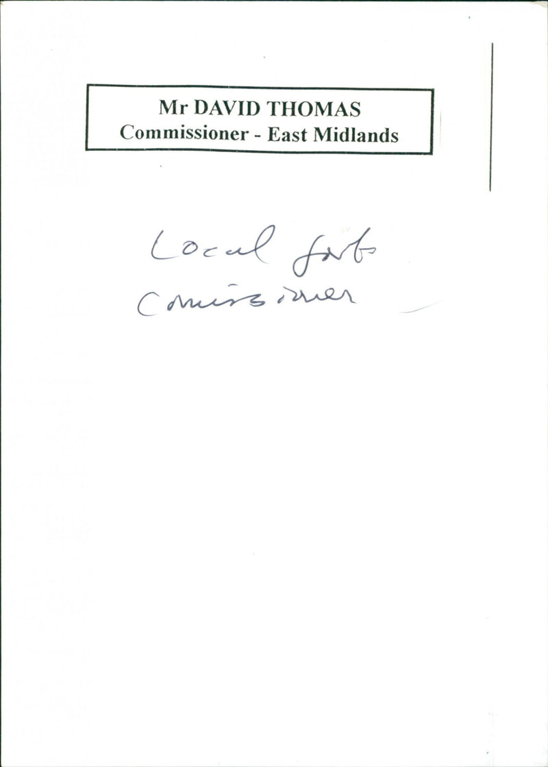 David Thomas - Vintage Photograph