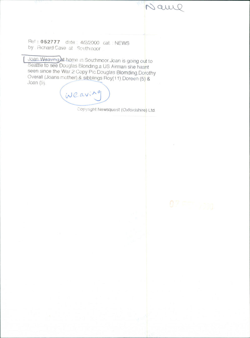 Joan Weaving - Vintage Photograph