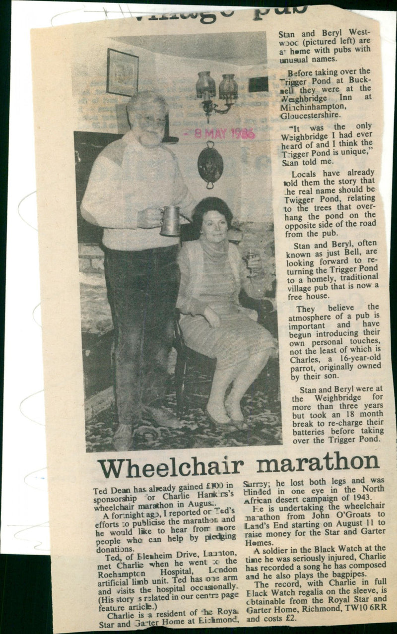 Stan Westwood & Beryl Westwood - Vintage Photograph