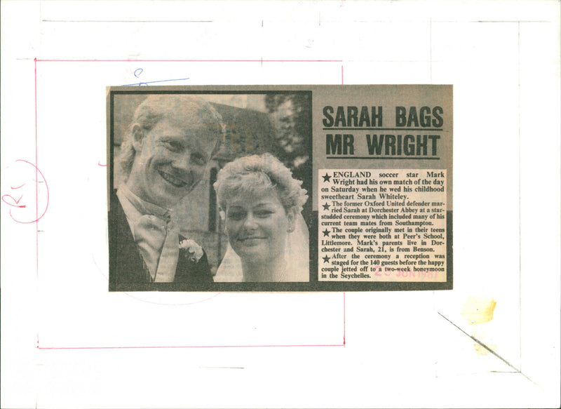 Mark Wright & Sarah Whiteley - Vintage Photograph