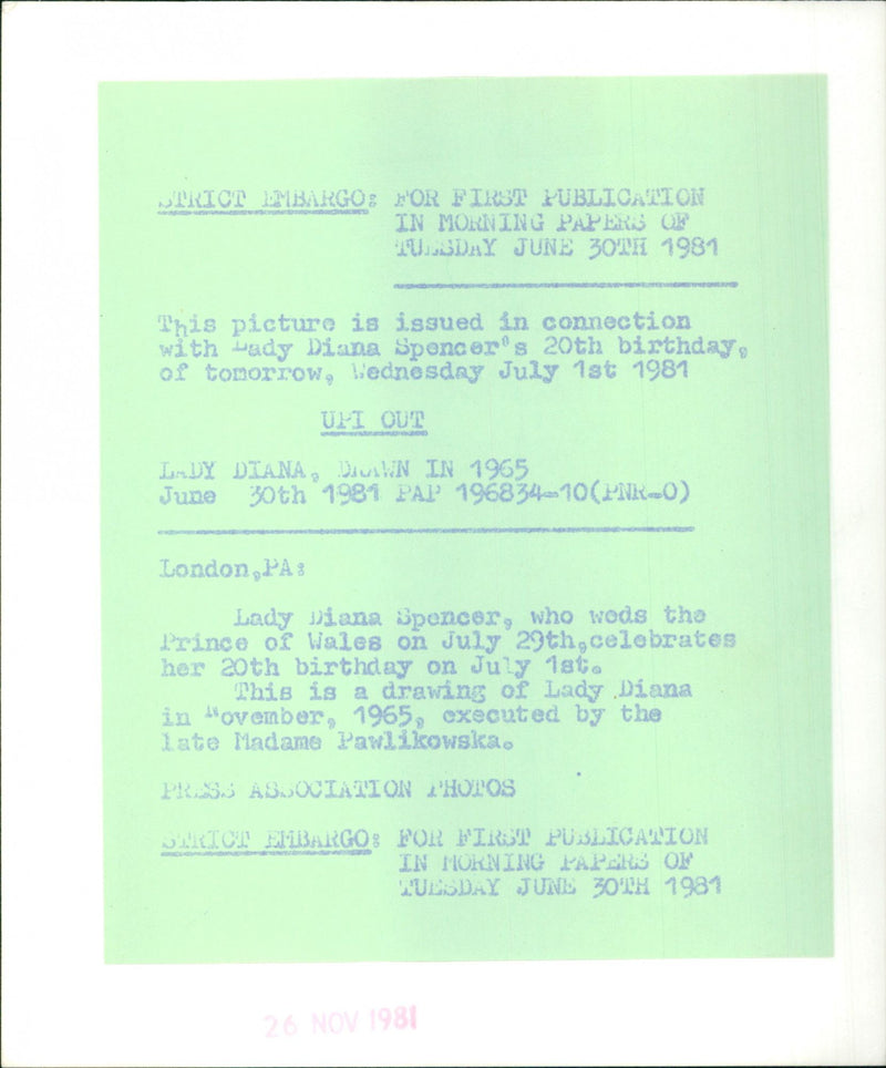 Lady Diana - Vintage Photograph