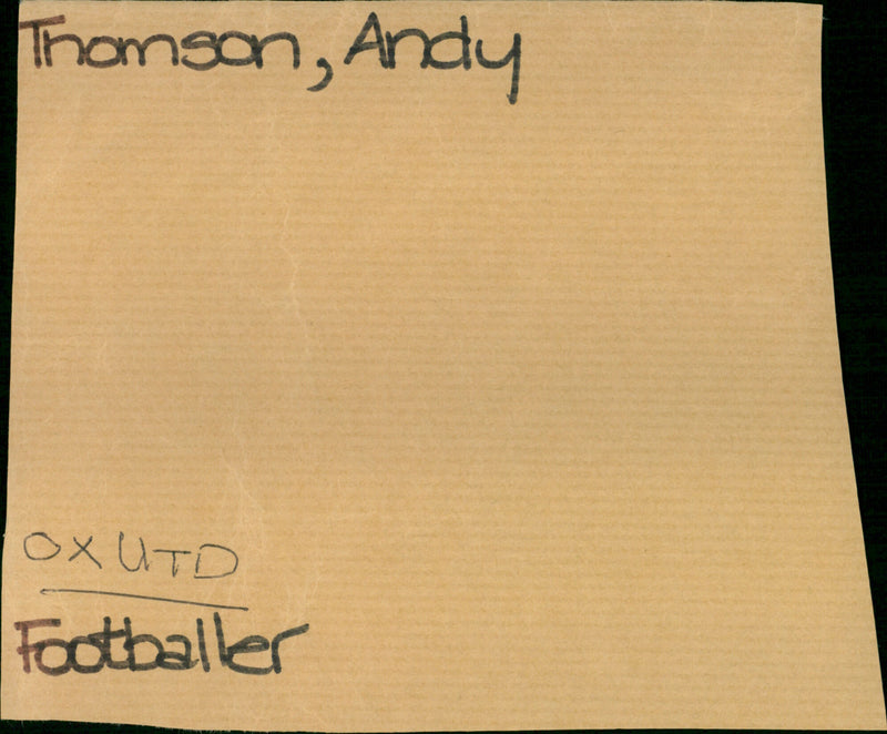 Thamsan Andy - Vintage Photograph