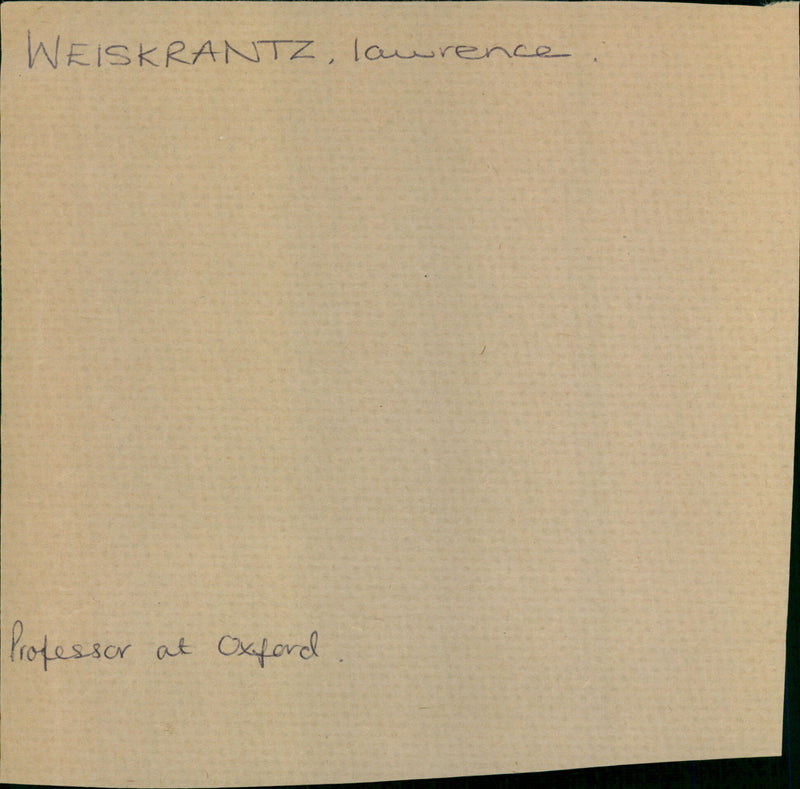 Lawrence Weiskrantz - Vintage Photograph