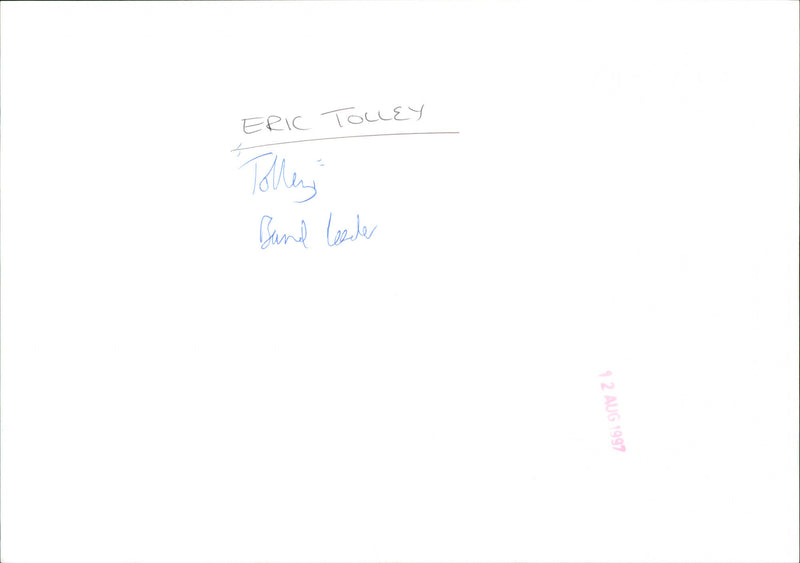 Eric Tolley - Vintage Photograph