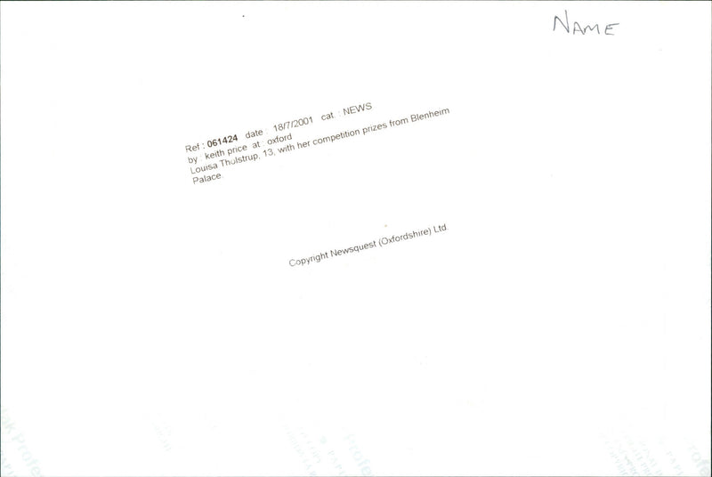 Louisa Tholstrup - Vintage Photograph