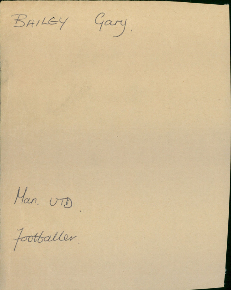 Gary Bailey - Vintage Photograph