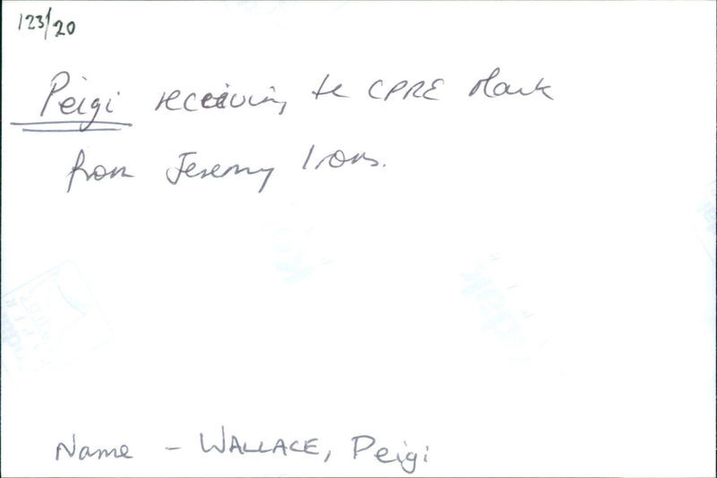 Peigi Wallace & Jeremy Irons - Vintage Photograph