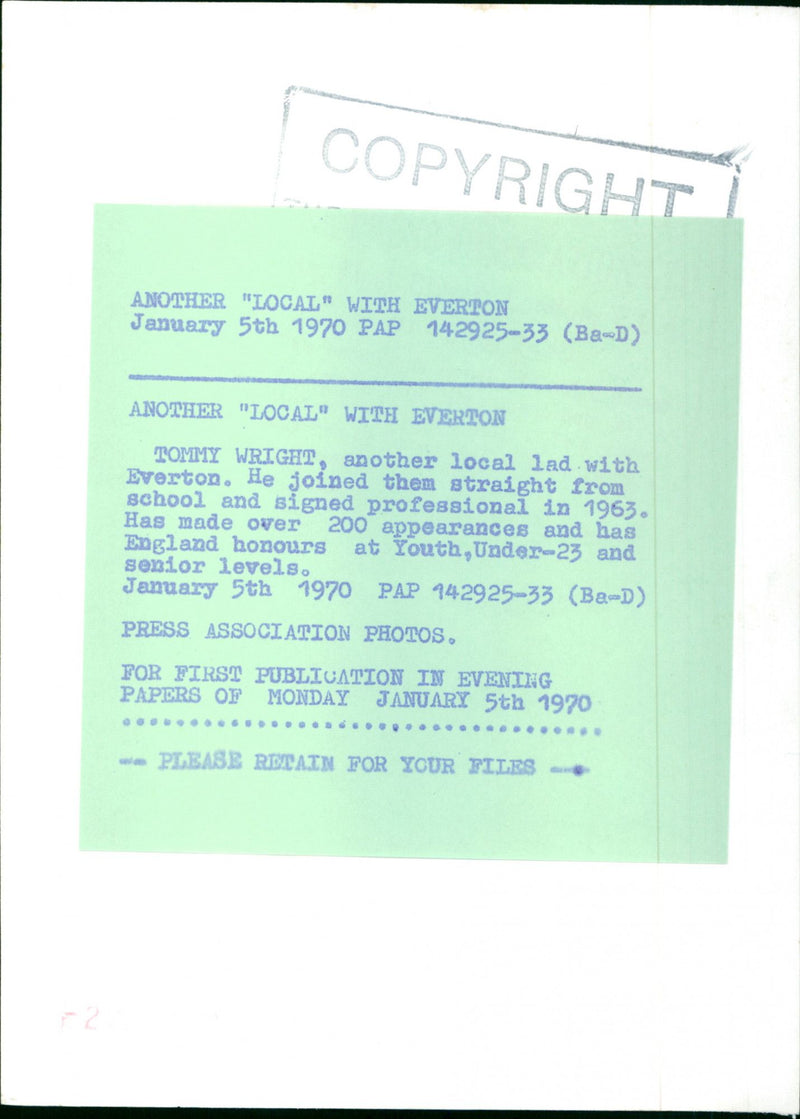 Tommy Wright - Vintage Photograph