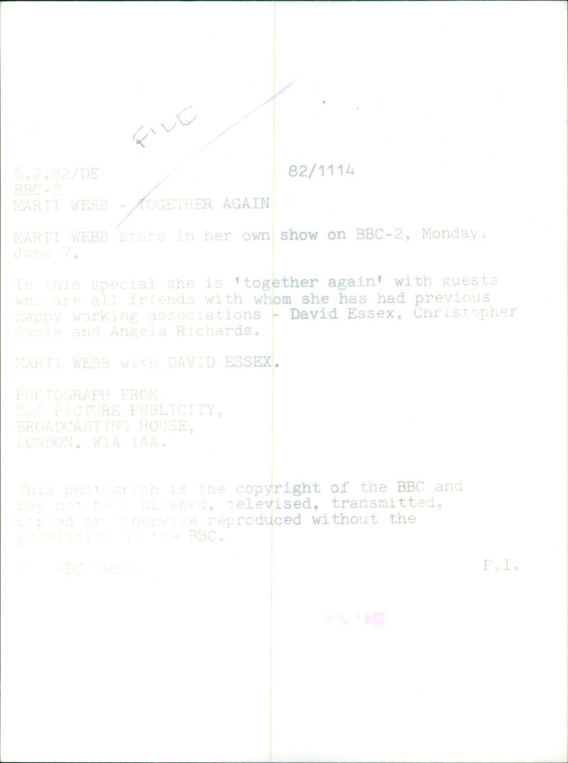 Marti Webb - Vintage Photograph