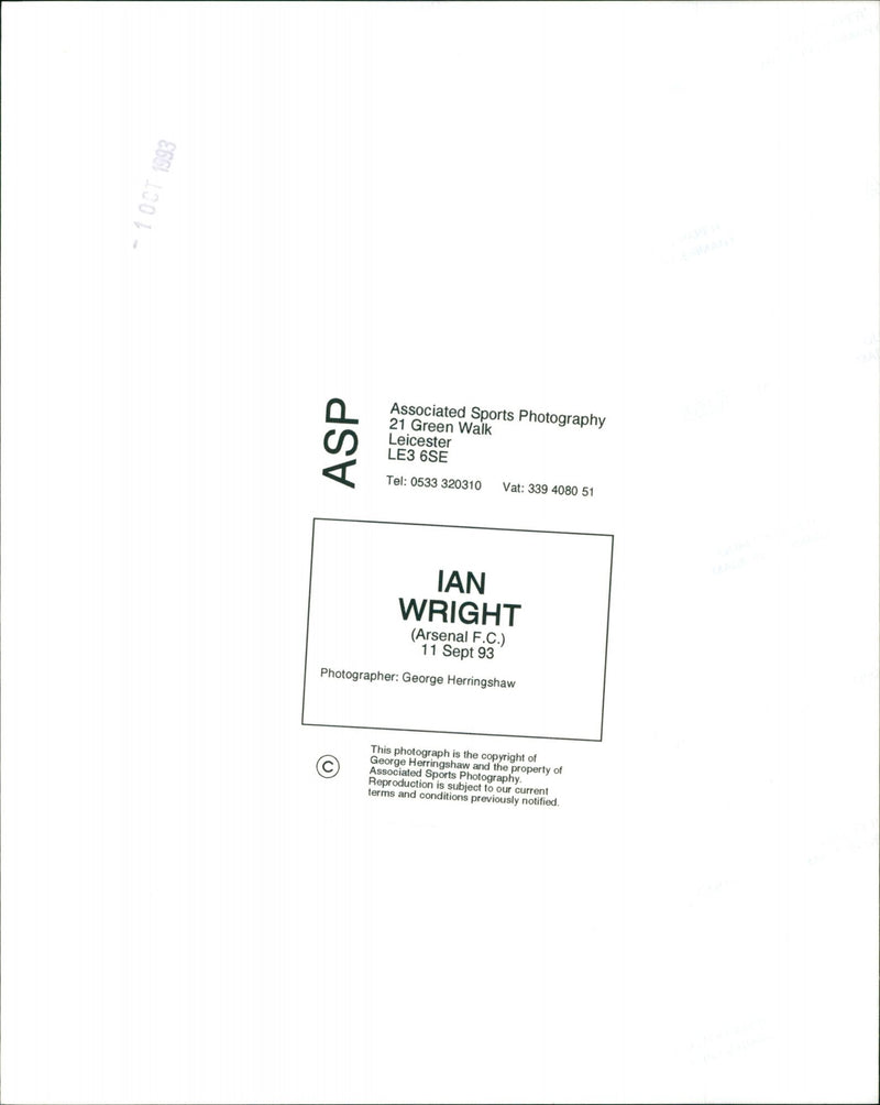 Ian Wright - Vintage Photograph