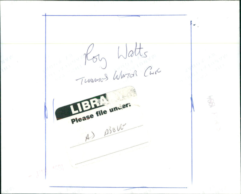 Roy Watts - Vintage Photograph