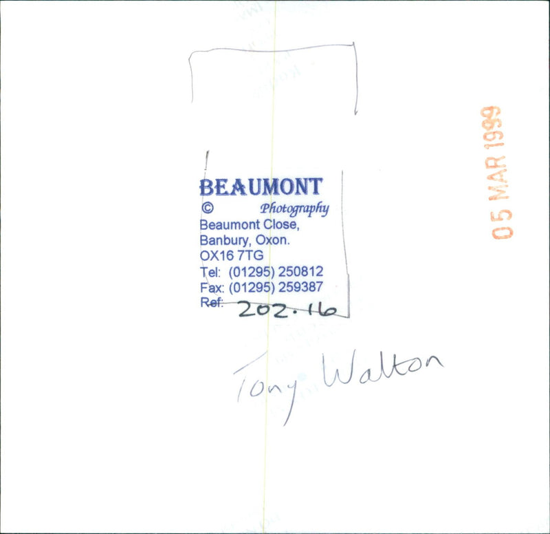 Tony Walton - Vintage Photograph