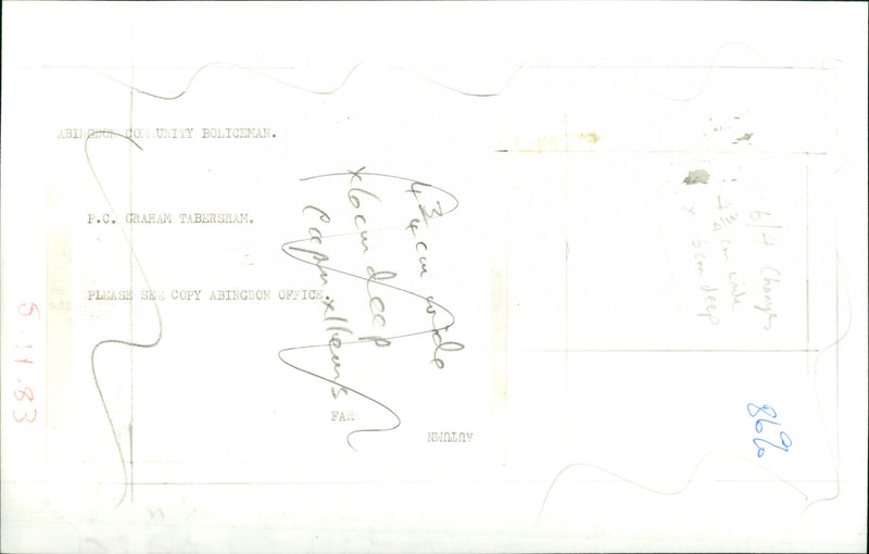 PC Graham Tabersham - Vintage Photograph