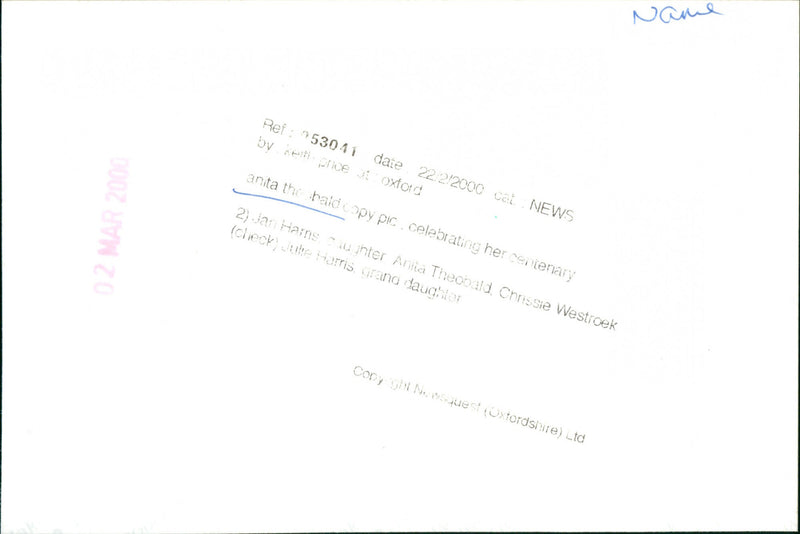 Anita Thoebald - Vintage Photograph