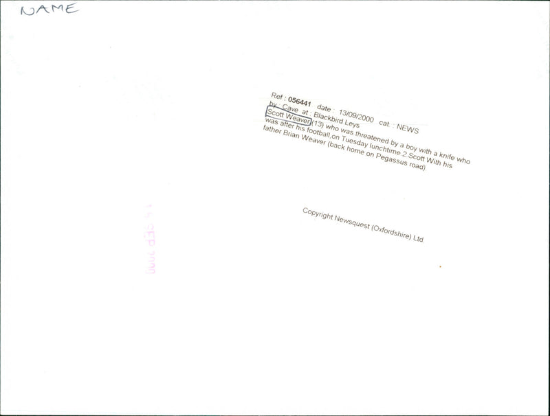 Scott Weaver - Vintage Photograph