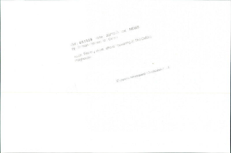 Timothy West - Vintage Photograph