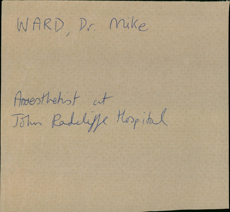 Dr. Mike Ward - Vintage Photograph