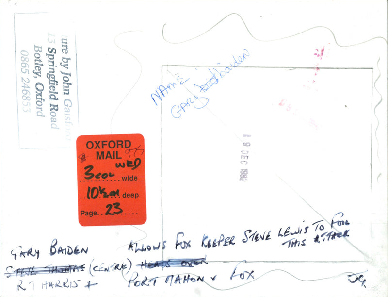 Gary Baiden - Vintage Photograph