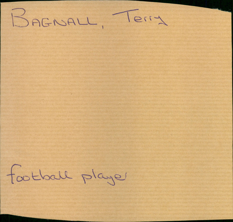 Terry Bagnall - Vintage Photograph