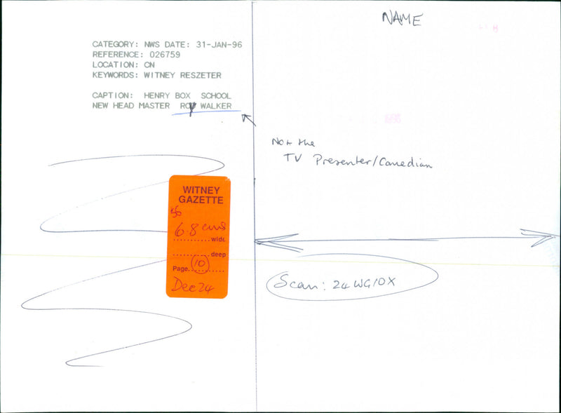 Rod Walker - Vintage Photograph