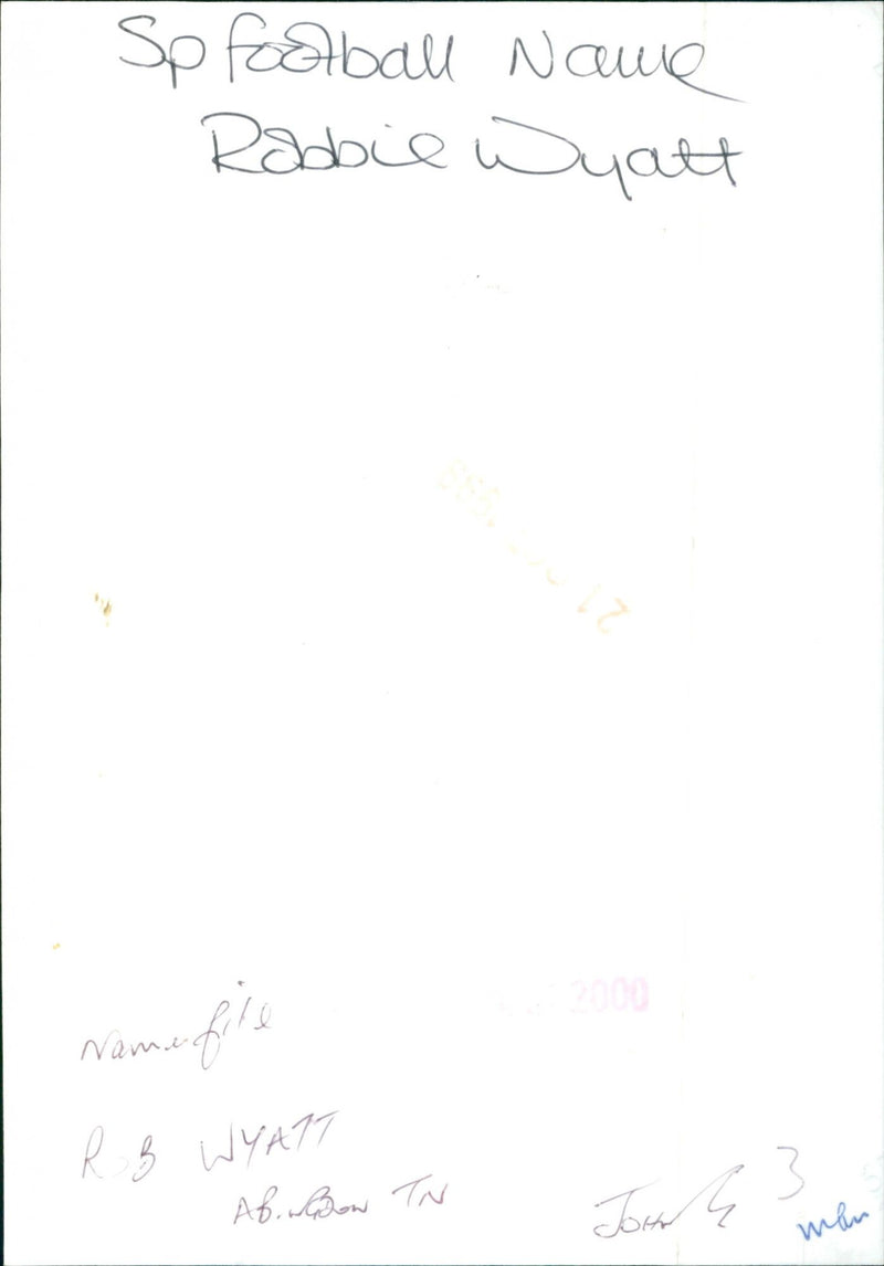 Robbie Wyatt - Vintage Photograph