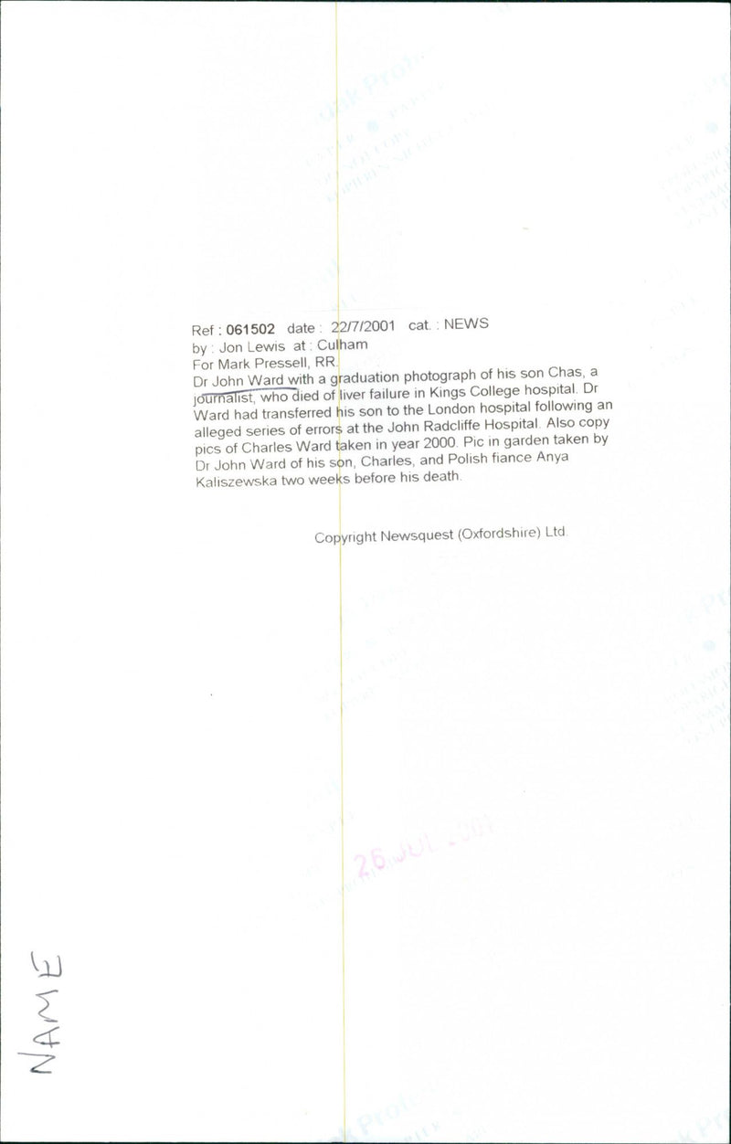 Dr. John Ward - Vintage Photograph